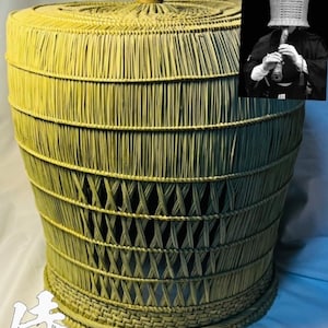 Samurai Monk Hat – Traditional Komusou Gasa | Handmade in Japan | Edo Period Style + Inner Headrest & Japanese Towel