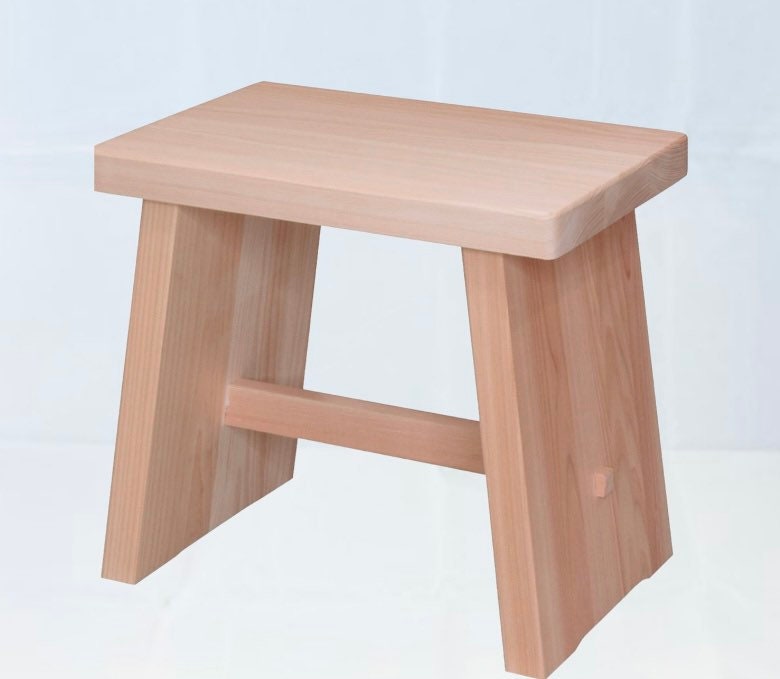 Japan Traditional Bath Wooden Chair HINOKI Handmade Spa Hot Spring Big ...