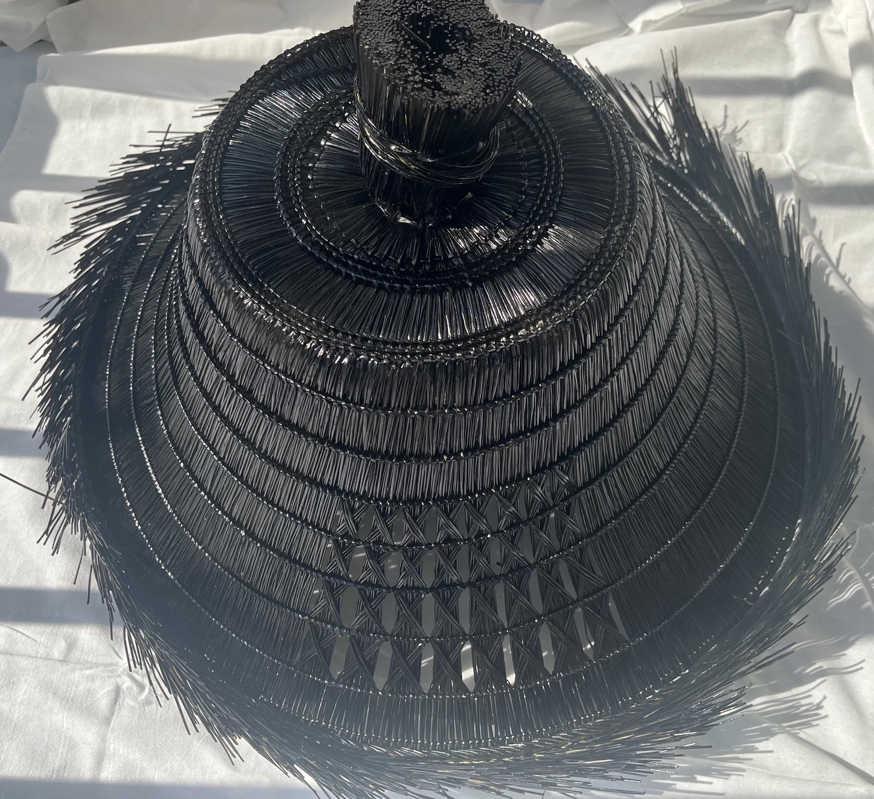 Black Ronin Kasa Hat｜handmade Japanese Samurai Straw Hat - Etsy