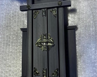 日本のアンティーク神棚 厨子神棚 1800年代中期～後期 煤で黒ずんだ