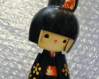 Japanese Kokeshi doll traditional furisode kimono