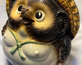 Charming Tanuki – Traditional Japanese Auspicious Figurine