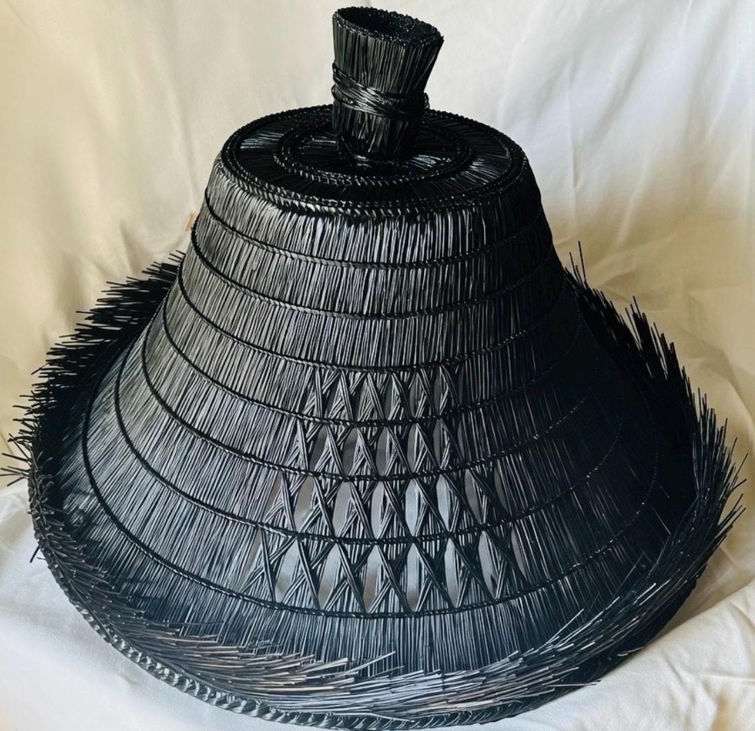 Black Ronin Kasa Hat｜handmade Japanese Samurai Straw Hat - Etsy