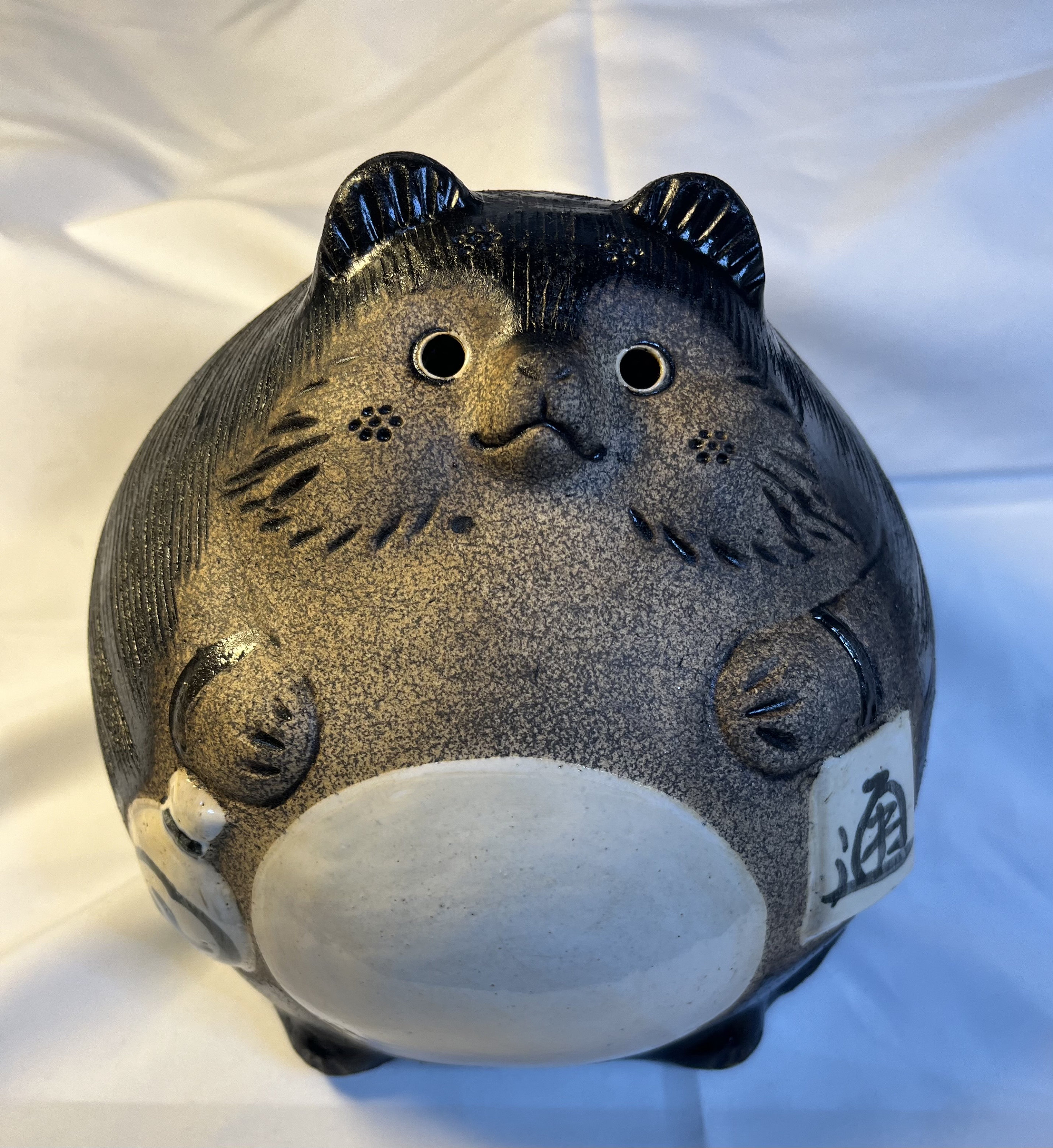 Shigaraki Lucky Tanuki Fat Inviting Good Fortune Statue Japanese