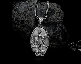 Life and Death Double Sided Necklace, Handmade Jewelry, Handmade Silver Gift, Life And Death, 925k Silver Pendant, Handmade Pendant