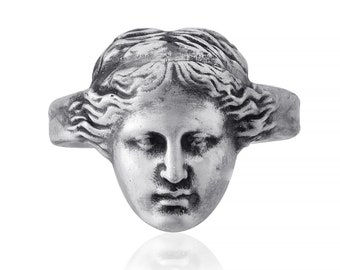 Venus De Milo greek Ring, Antique Ring, Eyes Ring, Greek Mythology, Aphrodite, Roman Goddess, Gift For Him Her, Silver Rings, Handmade Ring