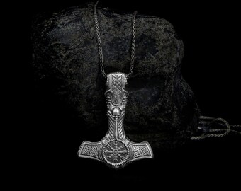 Norse Thor Hammer Necklace, Hammer Of Thor, Mjölnir, Viking Necklace, Viking Jewelry, Mjolnir Pendant, Norse Jewelry, Handmade Pendant