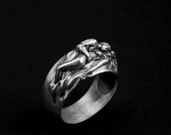 Romantic Lovers Ring, Love Ring, Lovers Ring, Love Couple Ring, Valentine Ring, Romantic Silver Ring, Silver Ring For Her, Gift Ring