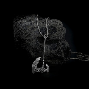 Worn Battle Ax Necklace, Celtic Necklace Gift, Battle Axe Pendant, Viking Axe Pendant, Axe Jewelry, Sterling Silver Axe, Silver Axe, Viking