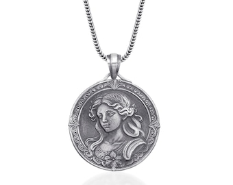 Collana con segno zodiacale VERGINE - argento sterling 925 D'oro