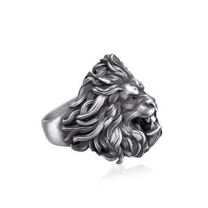 Sterling Silver African Lion Signet Ring, Majestic Leo Zodiac Gift, Wild Lion Animal Ring, Handmade Silver Leo Signet Jewelry, Gift For Him