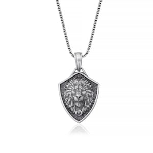 Man Lion Head Necklace, African Lion Gift, Lion Gift Medallion, Lion Head Pendant, Pendant Lion, Lion Men Necklace, Lion Medallion