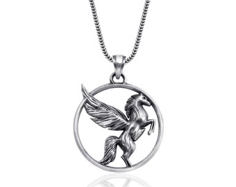 Silber Pferd Halskette, Mähne Pferdekopf Halskette, Tier Halskette, Schönheit Pferd Anhänger Geschenk für Männer und Frauen, Charme Halskette, Geschenk für ihn