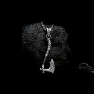 Viking Battle Axe Necklace, Norse, Scandinavian Pendant, Thor , 925 Silver Pendant, Norse Necklace, Viking Axe Pendant, Axe Silver Necklace