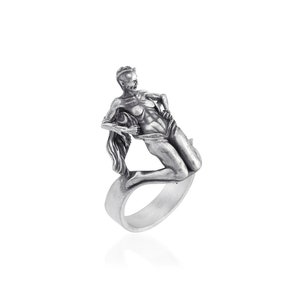 Gothic Embrace Sterling Silver Ring, Victorian Ring, Gothic Ring, Vampire Accessories, Nocturnal Awakening Ring, Dracula Ring, Gift For Him