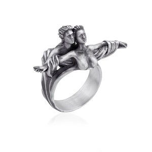Unique Love Desing Ring, Romantic Design, Handmade Craftsmanship, Symbol of Love, Unique Jewelry, Anniversary Gift, Love Symbol, Gift Ring