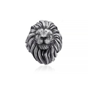 Handmade Lion Sterling Silver Men&#39;s Signet Ring, Silver Men Gift Ring, Strength Ring for Male, Men African Jewelry, Wild Lion Men&#39;s Jewelry
