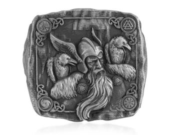 Odin Raven Ring, 925 Sterling Silver Norse Viking Wisdom Signet Ring