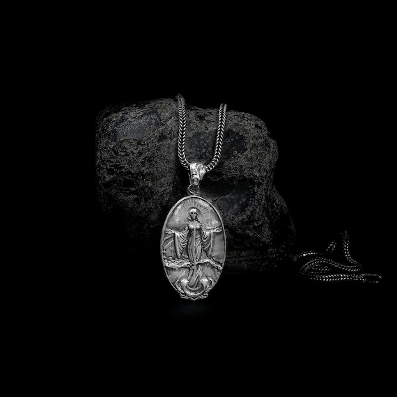 Life and Death Double Sided Necklace, Handmade Jewelry, Handmade Silver Gift, Life And Death, 925k Silver Pendant, Handmade Pendant