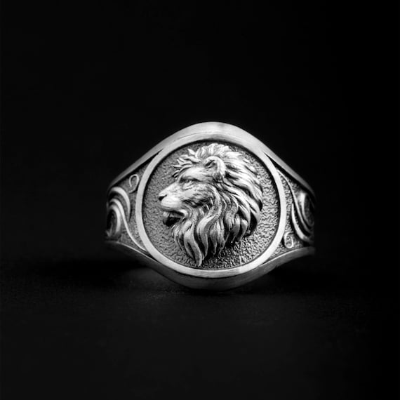 Lion Head Ring, 925 Silver Ring, African Men Ring, Handmade Men Ring, Lion Men Ring, Silver Lion Ring, Silver Mens Ring, Animal Ring
