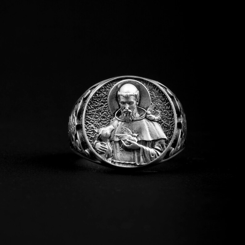 Saint Francis Religious Ring Catholic Gift Ring Catholic Etsy