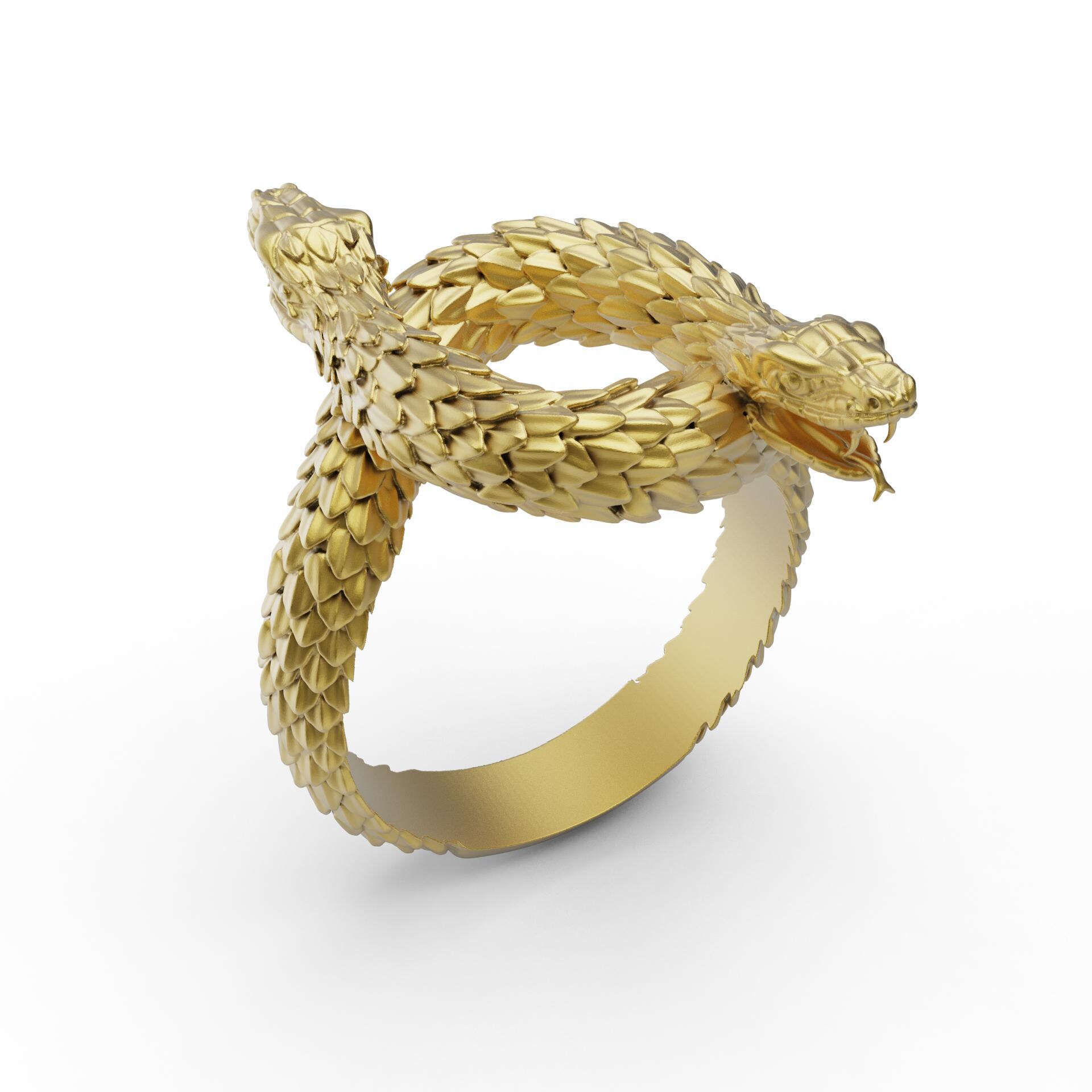 Two Head Snake Sterling Silver Ring, Animal Rings, Double Snake Ring ...