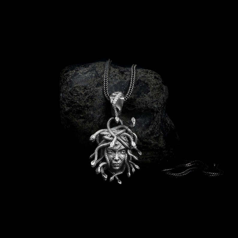 Medusa Broken Necklace, Greek Mythology, Medusa Necklace, Mythology Jewelry, Medusa Pendant, Silver Medusa, Snake Necklace, Handmade Pendant Greek Mythology Medusa Necklace Mythology Jewelry Medusa Pendant Necklace For Men Snake Necklace snake pendan