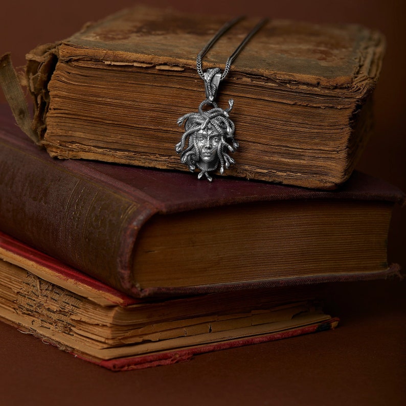 Medusa Broken Necklace, Greek Mythology, Medusa Necklace, Mythology Jewelry, Medusa Pendant, Silver Medusa, Snake Necklace, Handmade Pendant Greek Mythology Medusa Necklace Mythology Jewelry Medusa Pendant Necklace For Men Snake Necklace snake pendan