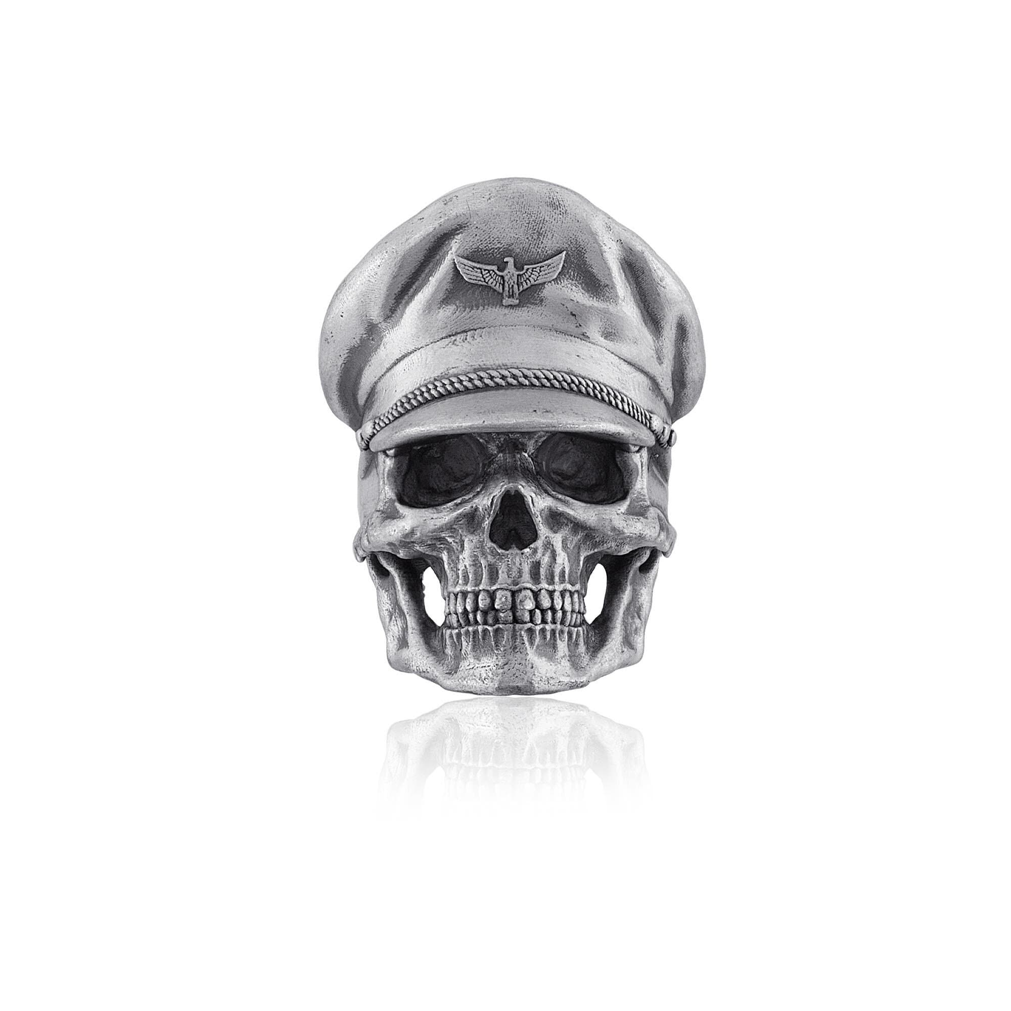 Biker Skull Sterling Silver Ring, Skull Punk Signet Ring, Handmade Skull Engraved Biker Ring, Gothic Jewelry, Gothic Anniversary Gift
