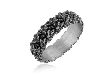 Rocky Mountain Ring, 925 Sterling Silver Endurance Landscape Band