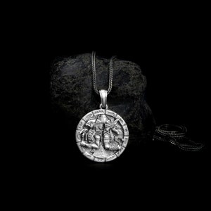 Horus and Anubis Necklace, Egyptian God Pendant, Antique Pendant, Anubis Necklace, Egyptian Jewelry, Anubis Jewelry, Ancient Egypt, Handmade