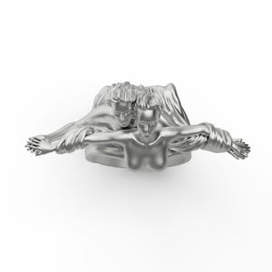 Unique Love Desing Ring, Romantic Design, Handmade Craftsmanship, Symbol of Love, Unique Jewelry, Anniversary Gift, Love Symbol, Gift Ring image 7