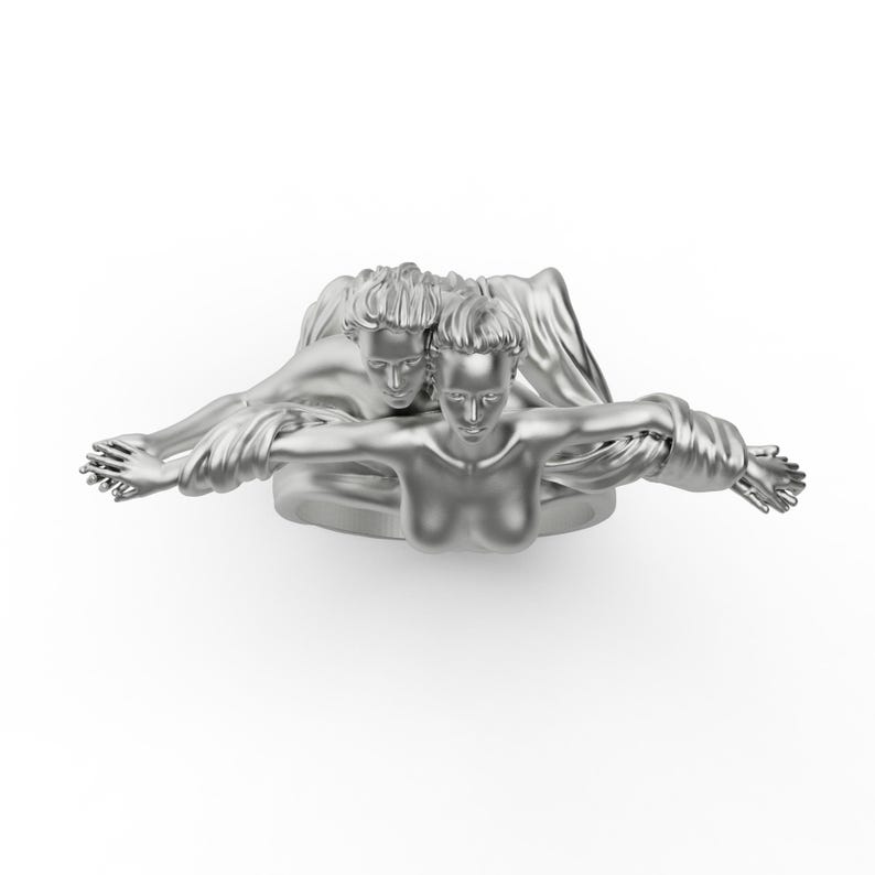 Unique Love Desing Ring, Romantic Design, Handmade Craftsmanship, Symbol of Love, Unique Jewelry, Anniversary Gift, Love Symbol, Gift Ring image 7