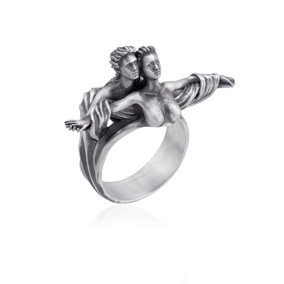 Unique Love Desing Ring, Romantic Design, Handmade Craftsmanship, Symbol of Love, Unique Jewelry, Anniversary Gift, Love Symbol, Gift Ring
