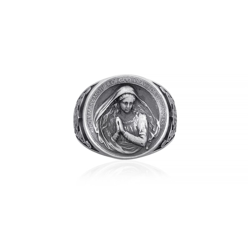 Holy Virgin Mary Religious Ring, Christian Accessory, Catholic Ring ...