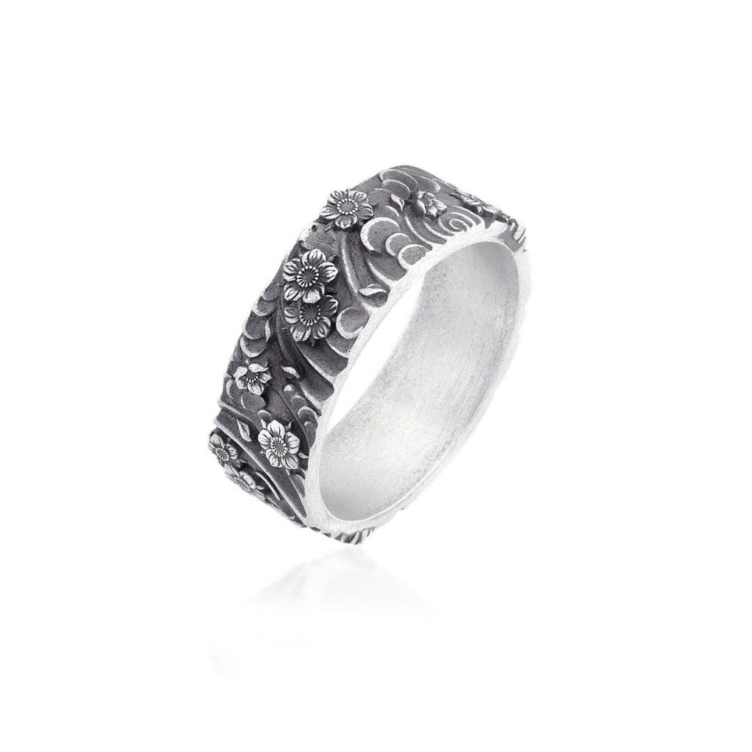 Bunzaburo Kyoto metallic fabric flower ring