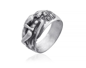Romantic Lovers Ring, Love Ring, Lovers Ring, Love Couple Ring, Valentine Ring, Romantic Silver Ring, Silver Ring For Her, Gift Ring
