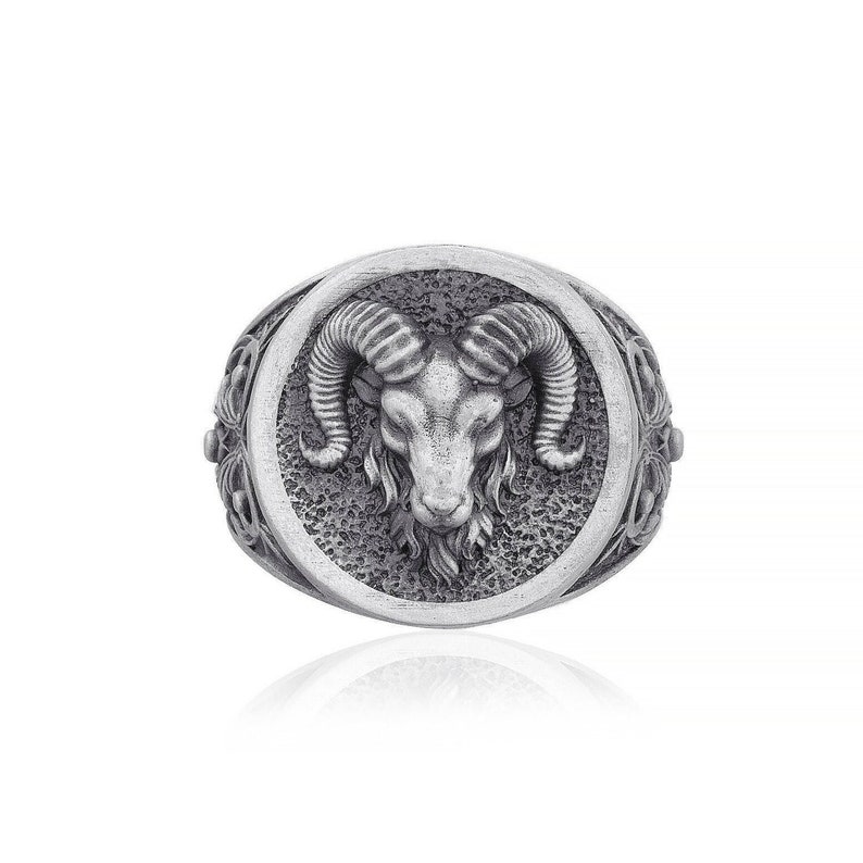 Aries Ram Head Ring, Aries Mens Ring, Aries Silver Ring, Boho Ring, Handmade Men Ring, Polished Men Ring, Animal Ring, Animal Jewelry Aries Mens Ring Aries Silver Ring Boho Ring Handmade Men Ring Polished Men Ring Animal Ring Animal Jewelry Animal He