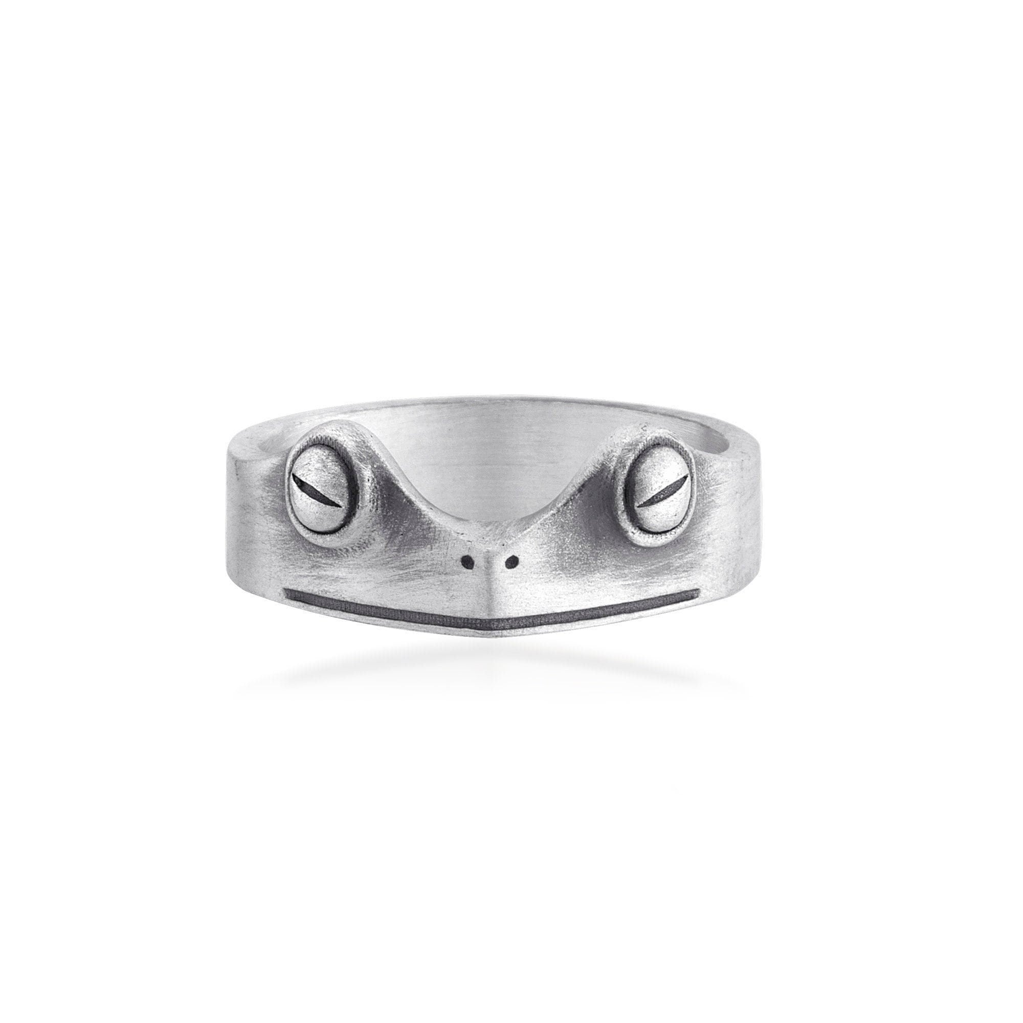 Frog Sterling Silver Ring, Animal Silver Ring, Frog Jewelry, Animal Jewelry, Nature Ring, Minimalist Ring, Gift Ring, Frog Animal Ring