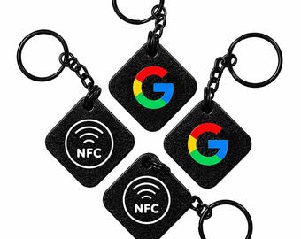 Google Review NFC Keychain Tap to Review Key Ring Fast 3D Printed