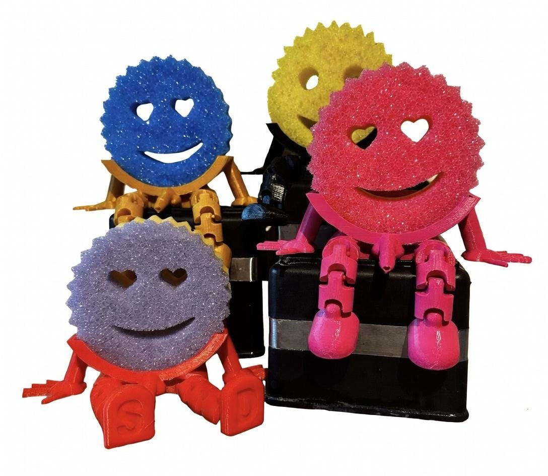 Scrub Diddy Peeing Sponge Holder for Scrub Daddy - 3D Printed