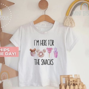 Im here for the snacks, Personalized toddler t shirt, mouse Snacks Toddler shirts,Toddler Girl family shirts kids shirt snack