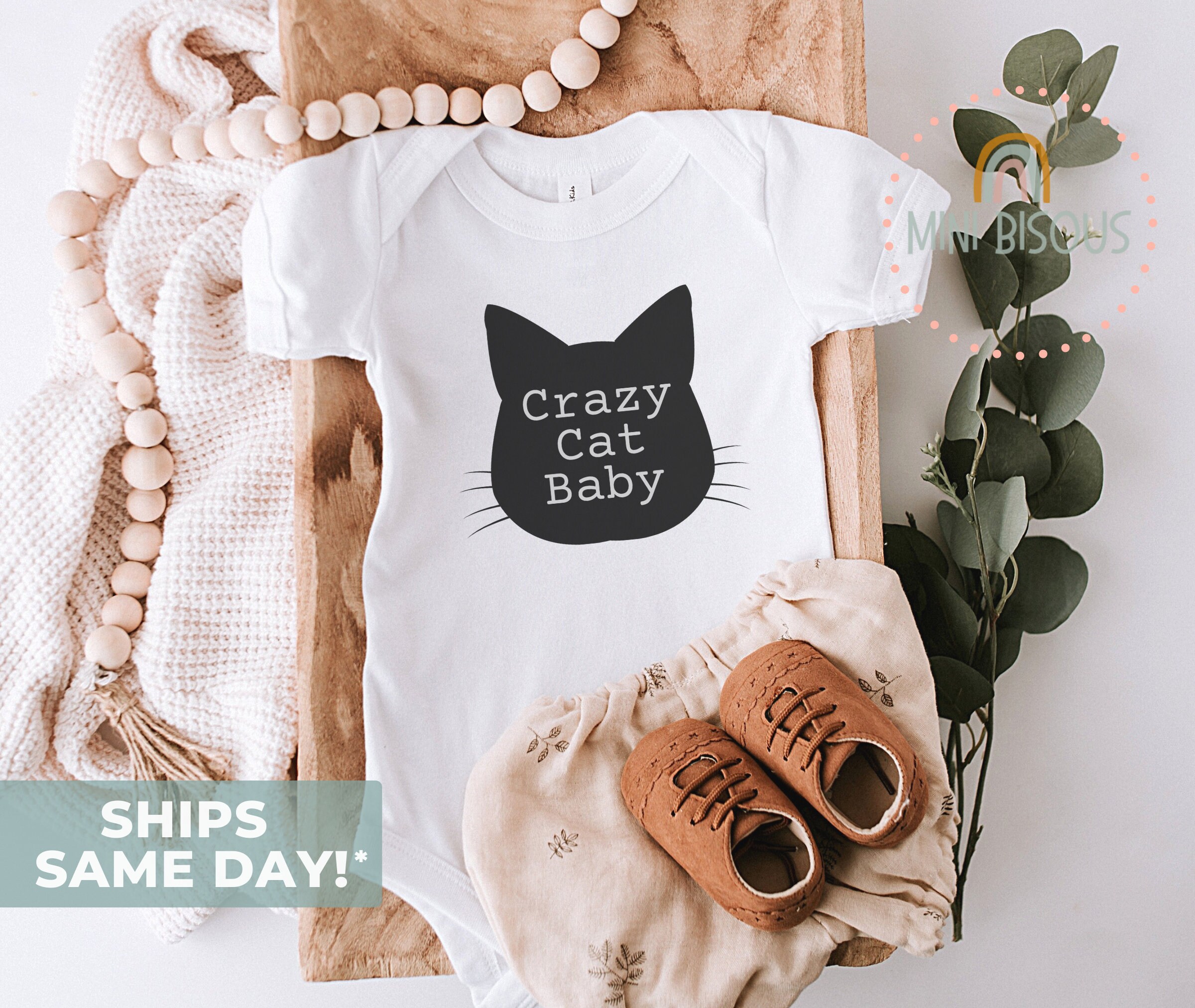 Crazy cat baby onesie store