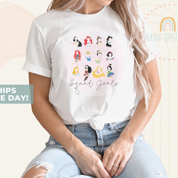 Princess Squad Goals Shirt, Princess Squad T Shirt Mouse Women Unisex Family Shirt, Disney Princess Shirts