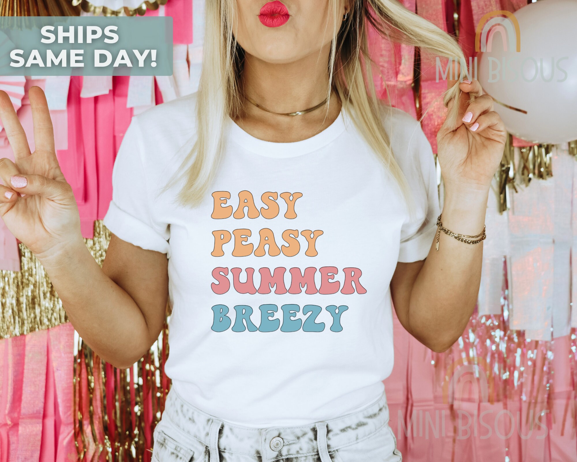 Easy Peasy Summer Breezy Shirt Retro Beach Summer Shirt - Etsy India