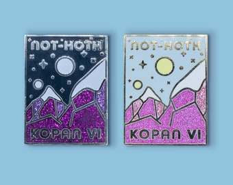 ENAMEL PIN • Ice Planet Barbarians / Not-Hoth Mountains / Alien Romance Literary Lapel Pin / Reader Bookworm Gift