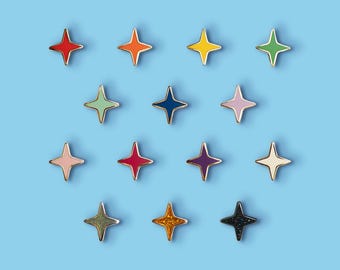 ENAMEL PIN • Star Filler / Space Colorful ROYGBIV Rainbow Pastel / Lapel Brooch Jewelry / Gift for Pin Collectors
