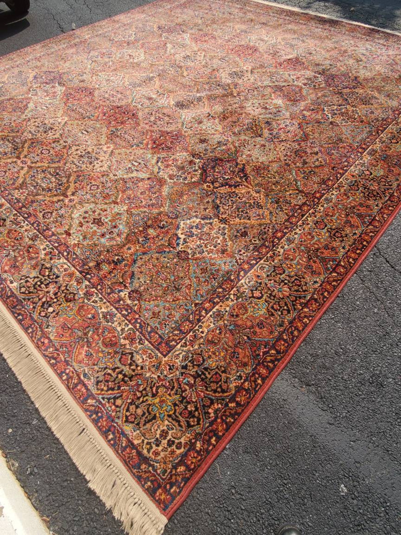 Karastan 717 Multicolor Panel Kirman 15x14 Mint Condition Etsy