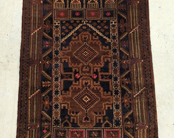 Afghan Prayer Rug 4'4"x2'11"