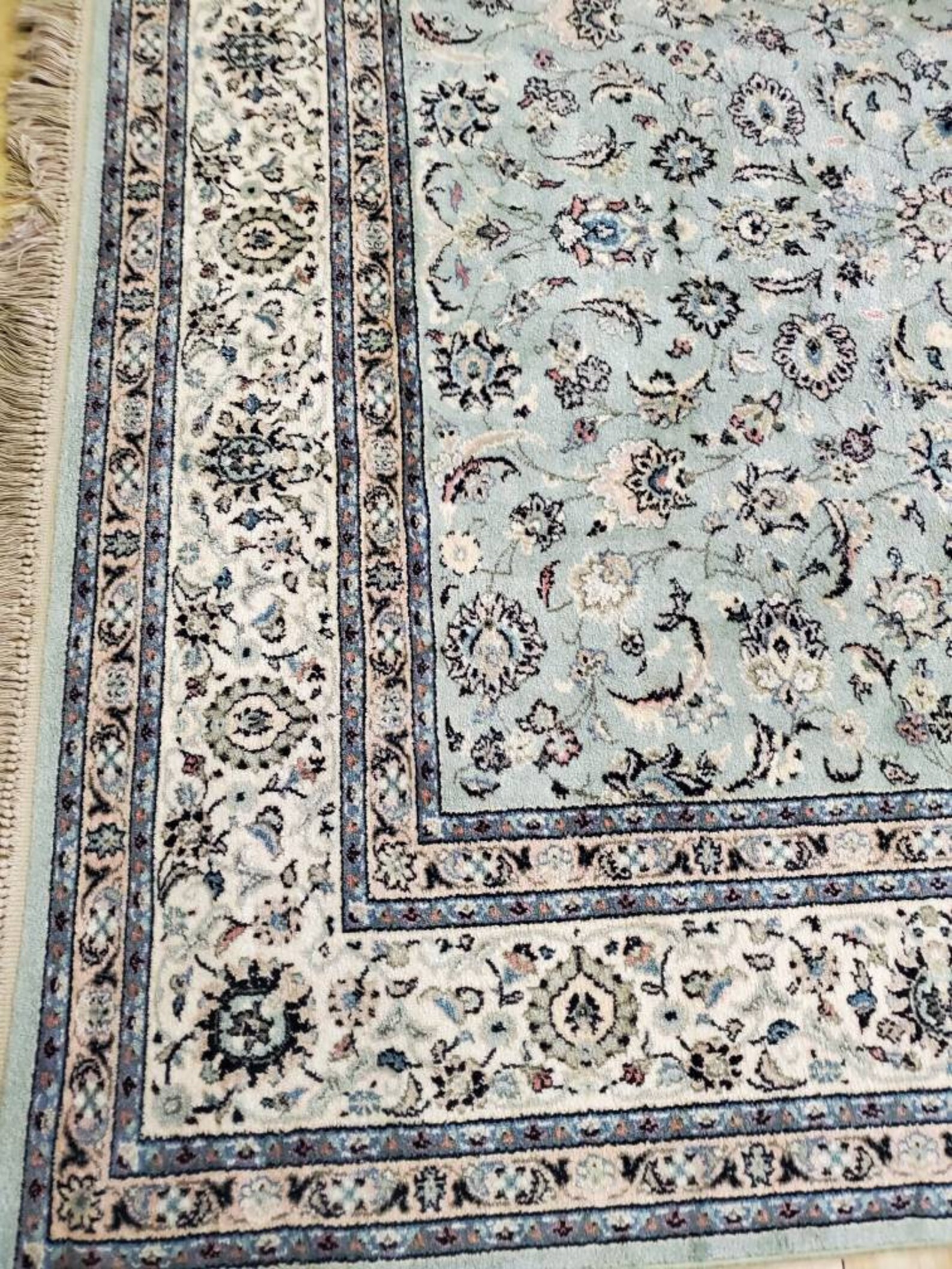 Karastan Green Kashan 769 8'8x12 professionally | Etsy